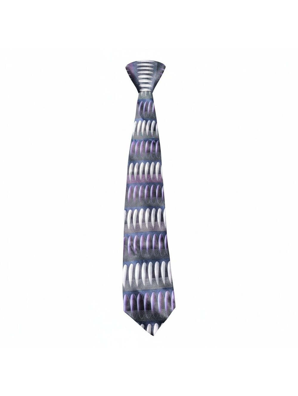 Croft & Barrow Men's 100% Silk Neck Tie Blue/Purple/Gray Geometric Abstract